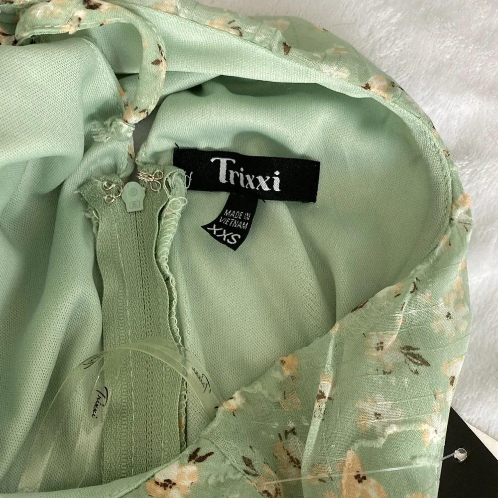 Trixxi sage green floral dress - Picture 6 of 6